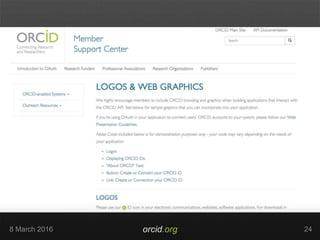 8 March 2016 orcid.org 24
 