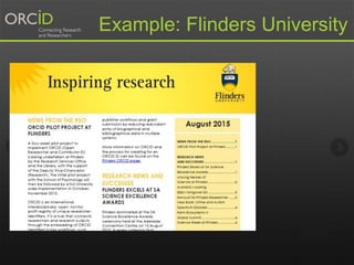 Example: Flinders University
 