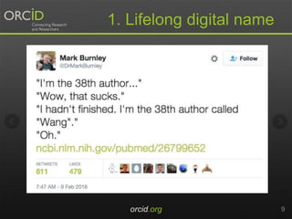 orcid.org 9
1. Lifelong digital name
 