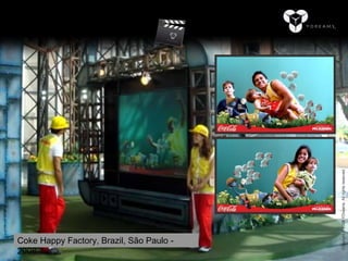 Comunicação Multissensorial:
Immersive Spaces
Os novos rumos das linguagens publicitárias




                                              Copyright © 2008 YDreams. All rights reserved.
Coke Happy Factory, Brazil, São Paulo -
2008
 