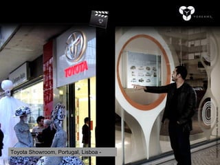 Comunicação Multissensorial:
Concept Stores
Os novos rumos das linguagens publicitárias




                                              Copyright © 2008 YDreams. All rights reserved.
Toyota Showroom, Portugal, Lisboa -
2007
 