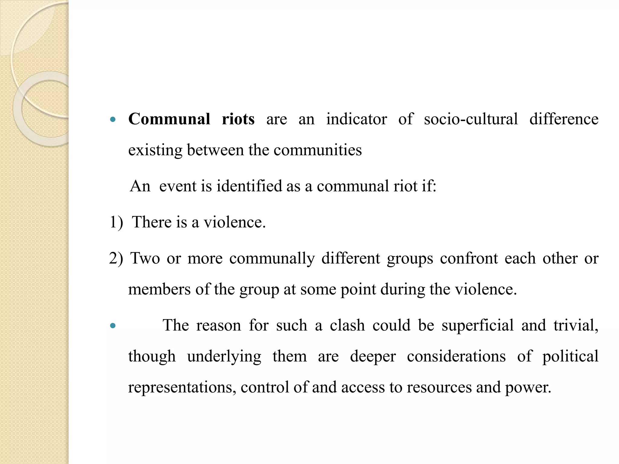 Communal riots | PPTX