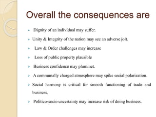 Communal Riots Cause Communal riots | PPTX
