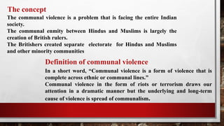 Communal violence | PPTX