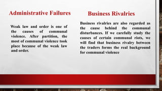 Communal Riots Cause Communal violence | PPTX
