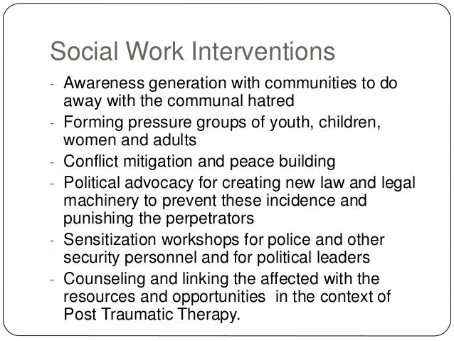 social worker intervention