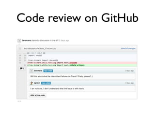 Code review on GitHub

 