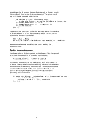communicate with instrument by using lan | PDF