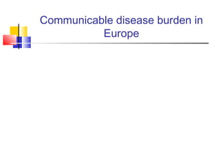 Communicable disease burden in
Europe
 