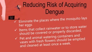 Reducing Risk of Acquiring
Dengue
 