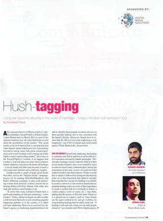 Communicate Levant: Hush-tagging