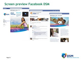 Screen preview Facebook DSM Page  