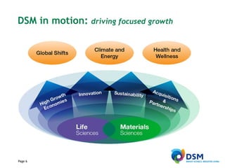 DSM in motion:  driving focused growth 
