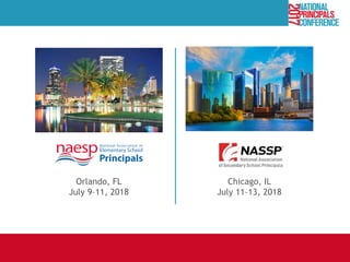 Orlando, FL
July 9–11, 2018
Chicago, IL
July 11–13, 2018
 