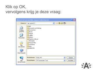 Klik op OK,
vervolgens krijg je deze vraag:
 