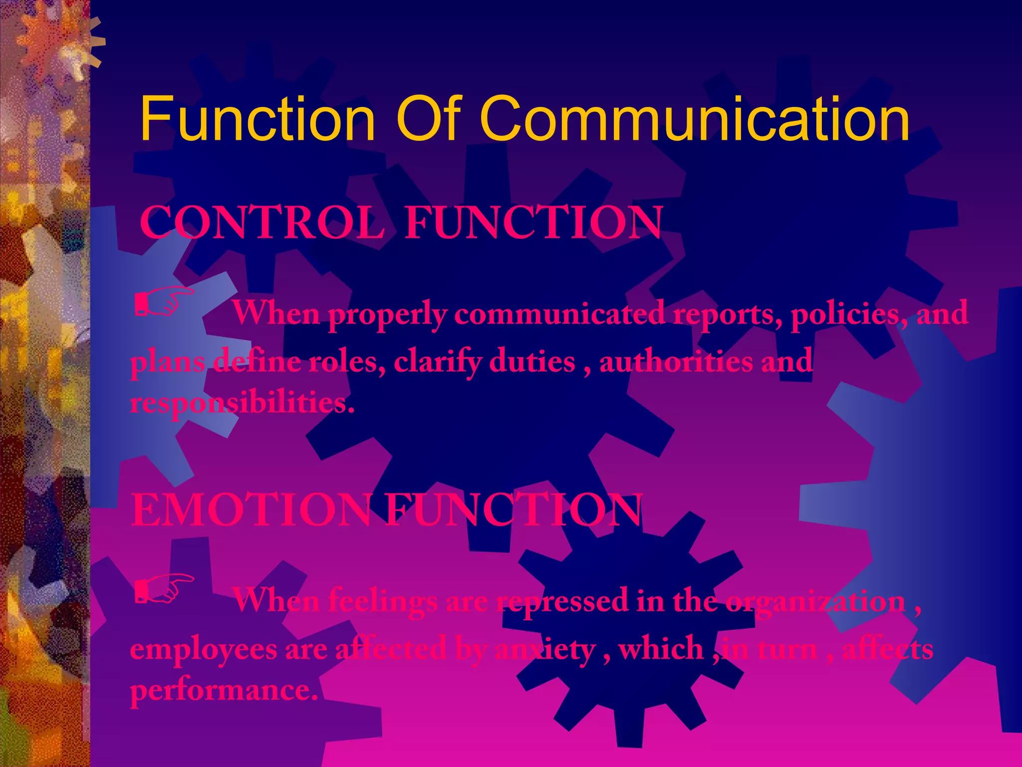 FUNCTION OF COMMUNICATION | PPT