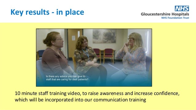 Gloucestershire Hospitals NHS FT Deaf Communication Cards Promoting