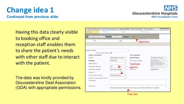 Gloucestershire Hospitals NHS FT Deaf Communication Cards Promoting