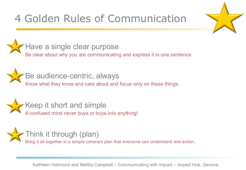 4 Golden Rules for Communicating with Impact