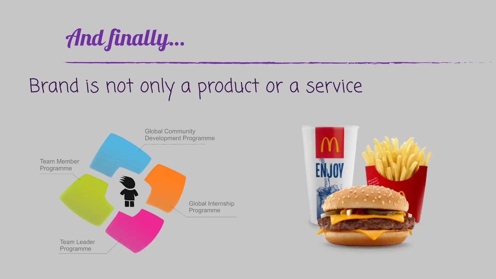 Brand is not only a product or a service
 