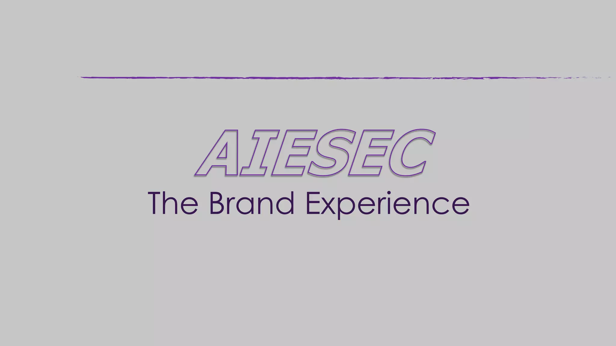 The Brand Experience
 