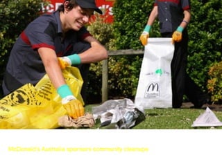 McDonald’s Australia sponsors community cleanups
 