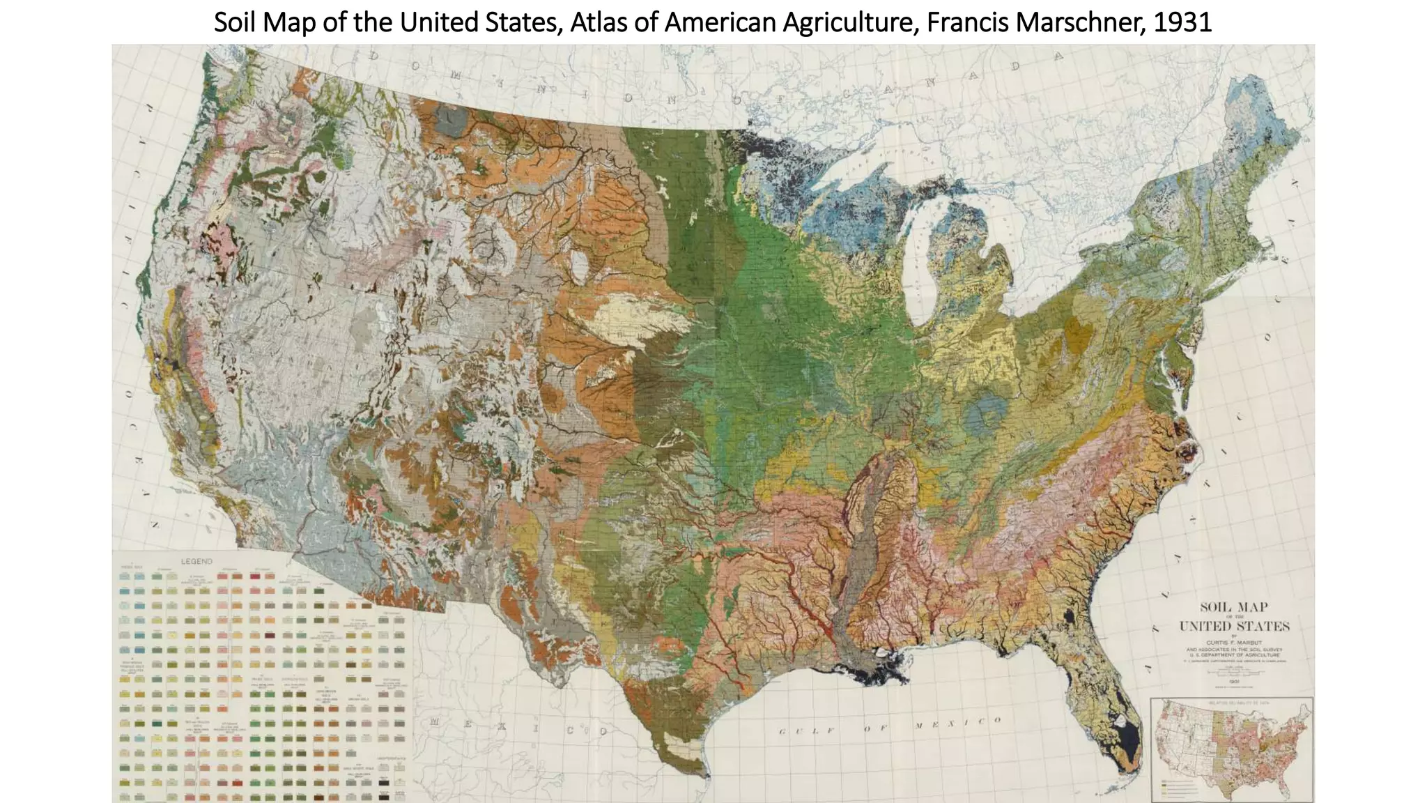Soil Map of the United States, Atlas of American Agriculture, Francis Marschner, 1931
 