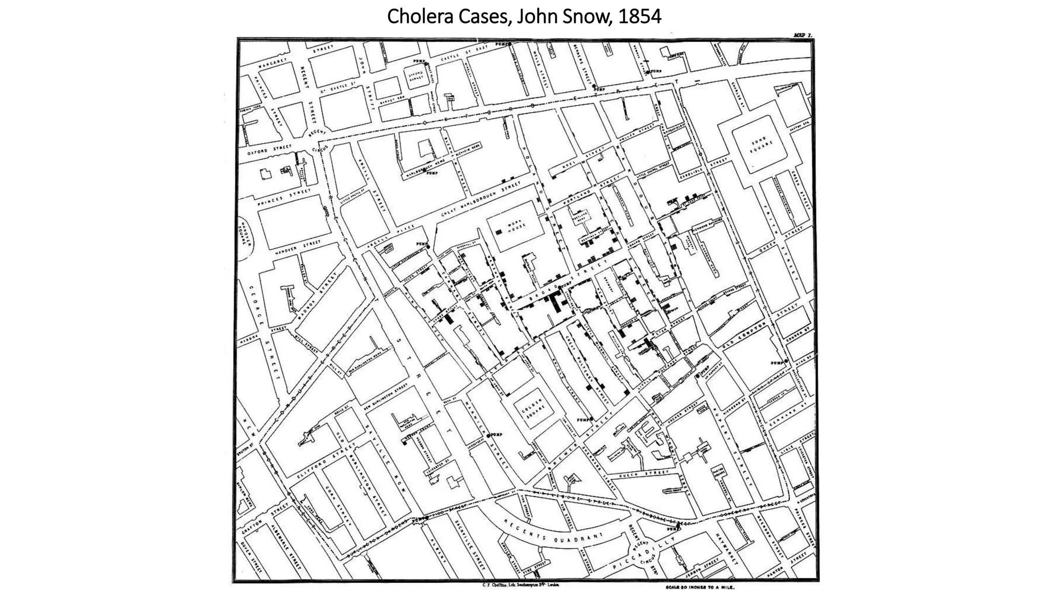 Cholera Cases, John Snow, 1854
 