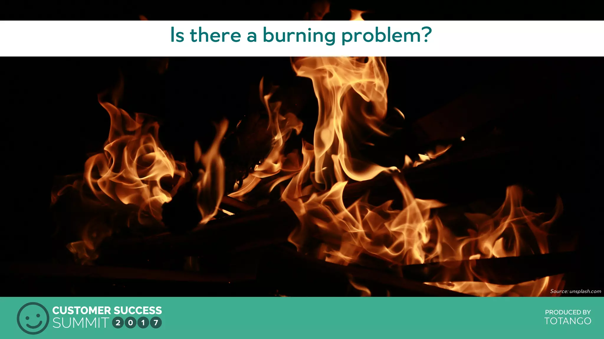 PRODUCED BYPRODUCED BY
Is there a burning problem?
Source: unsplash.com