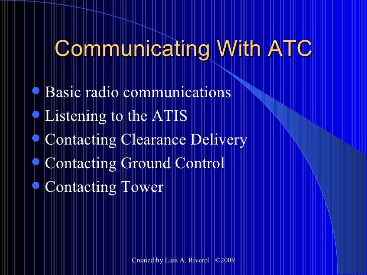 Communicating With Atc Iii