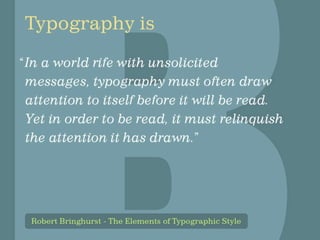 The Changing Face of Type