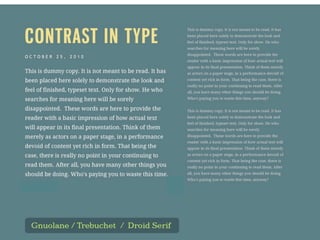 The Changing Face of Type