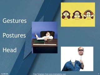 Gestures Postures Head   