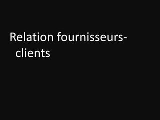 Relation fournisseurs-clients 