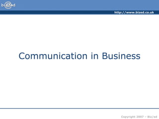 Communication in Business 