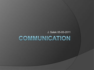 Communication J. Salek 05-05-2011 