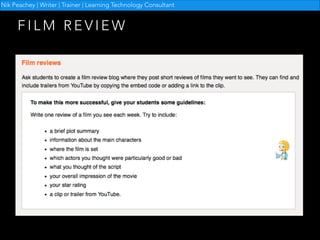 Nik Peachey | Writer | Trainer | Learning Technology Consultant

FILM REVIEW

 