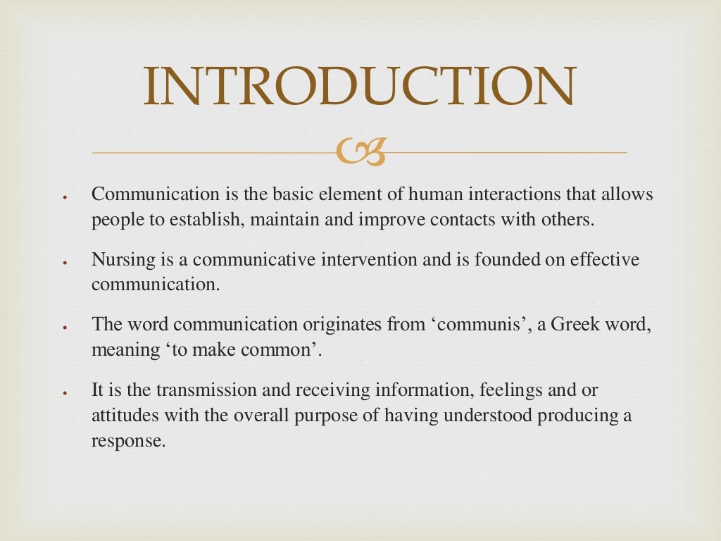 Communication and Its importance in Nursing