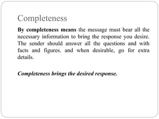 Completeness Message Communication | PDF