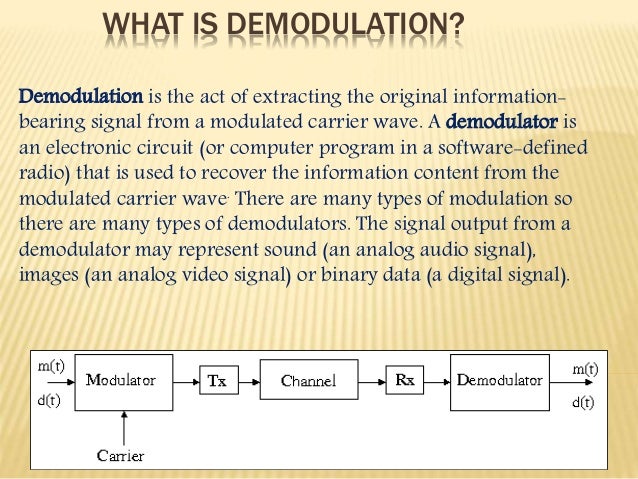 Demodulation (communication engineering)