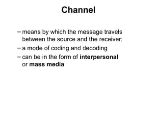 Channel Means Communication | PPT