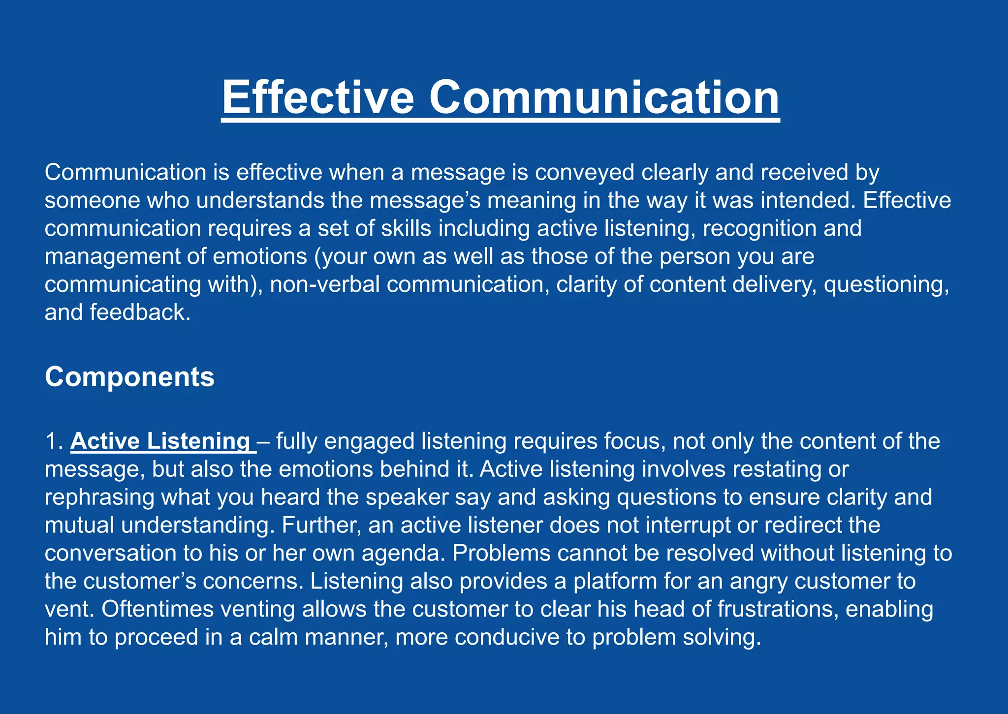 Restating Communication Communication Skills Training | PPTX