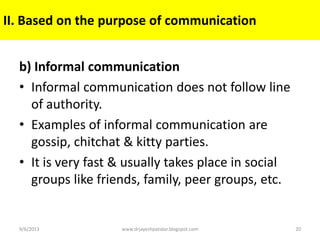 Informal Communication Process Communication process | PDF
