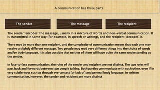 3 Part Communication Examples Communication | PPTX