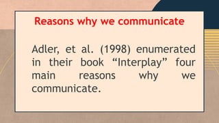etymology of communication, communication process slides | PPTX