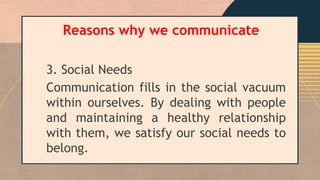 etymology of communication, communication process slides | PPTX