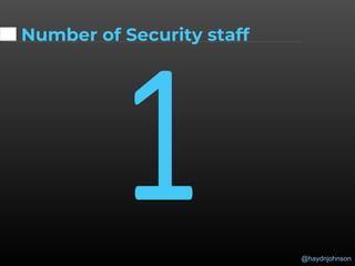@haydnjohnson
Number of Security staff
 