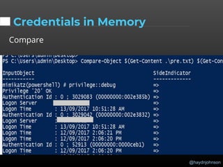 @haydnjohnson
Credentials in Memory
Compare
 