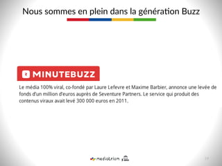 Nous  sommes  en  plein  dans  la  généra8on  Buzz  
19  
 