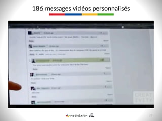 186  messages  vidéos  personnalisés  
25  
 